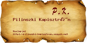 Pilinszki Kapisztrán névjegykártya